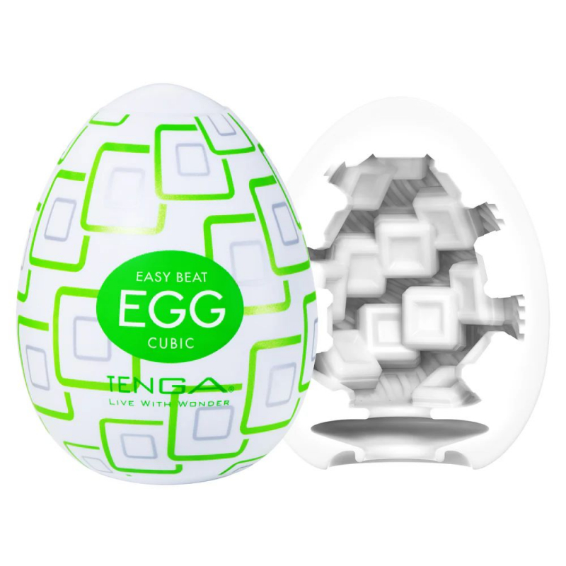 Мастурбатор "Tenga Egg Cubic" с 3-D рельефом 